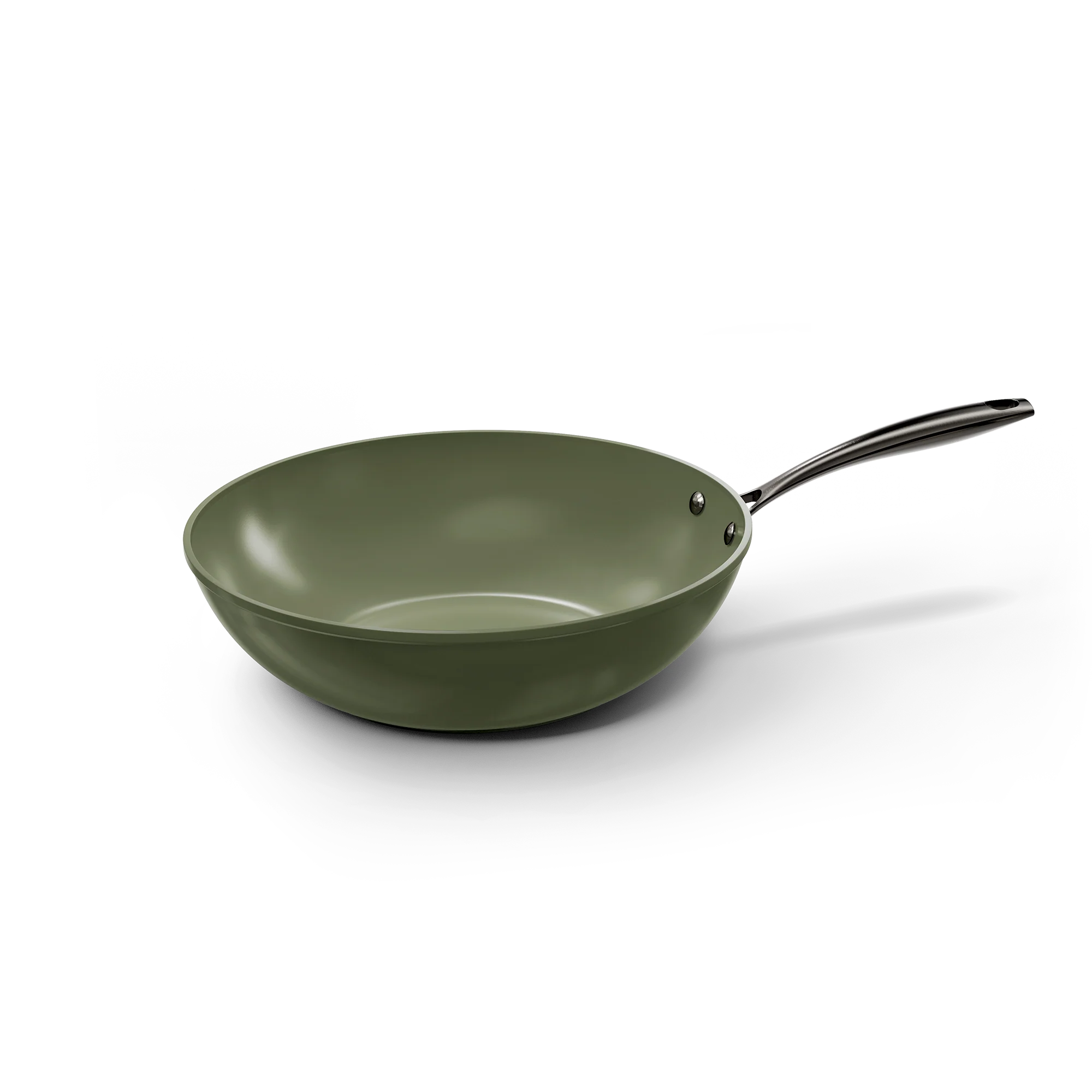 Dark Olive Wokpan 30 cm