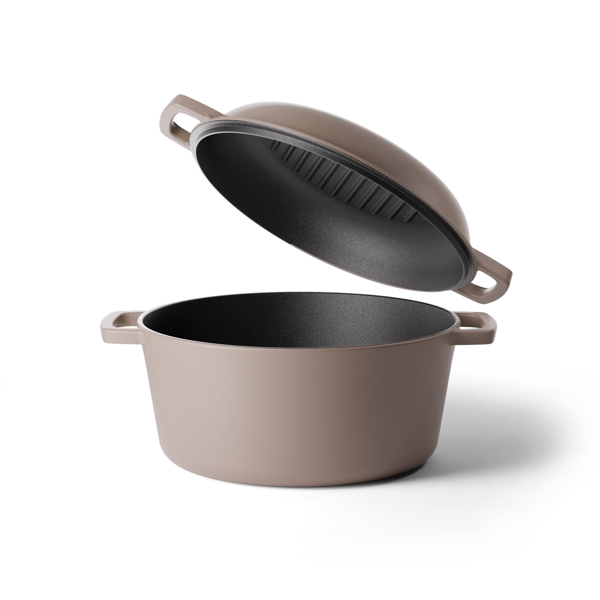 Taupe of Mind 2 in 1 Gietijzeren Braadpan