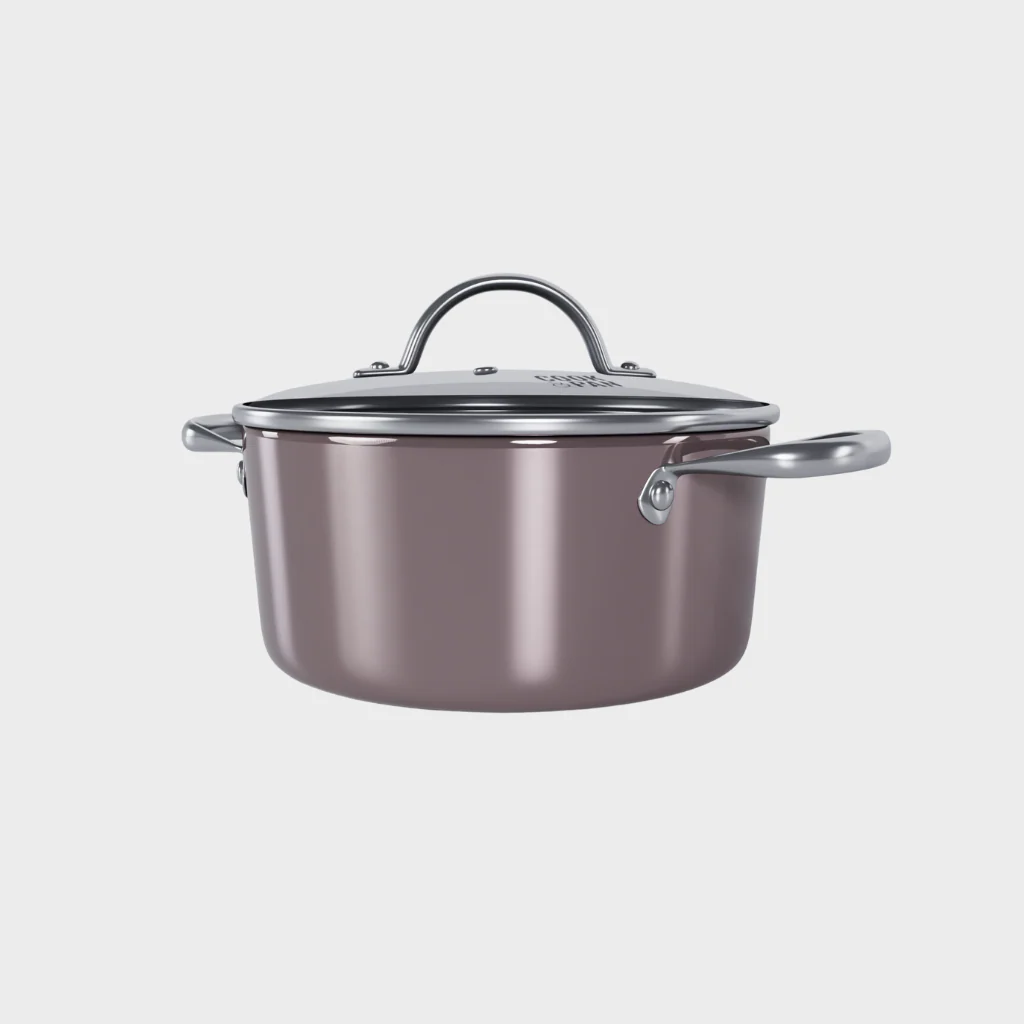 Taupe of Mind Honey Kookpan met deksel 22 cm - RVS - Image 3